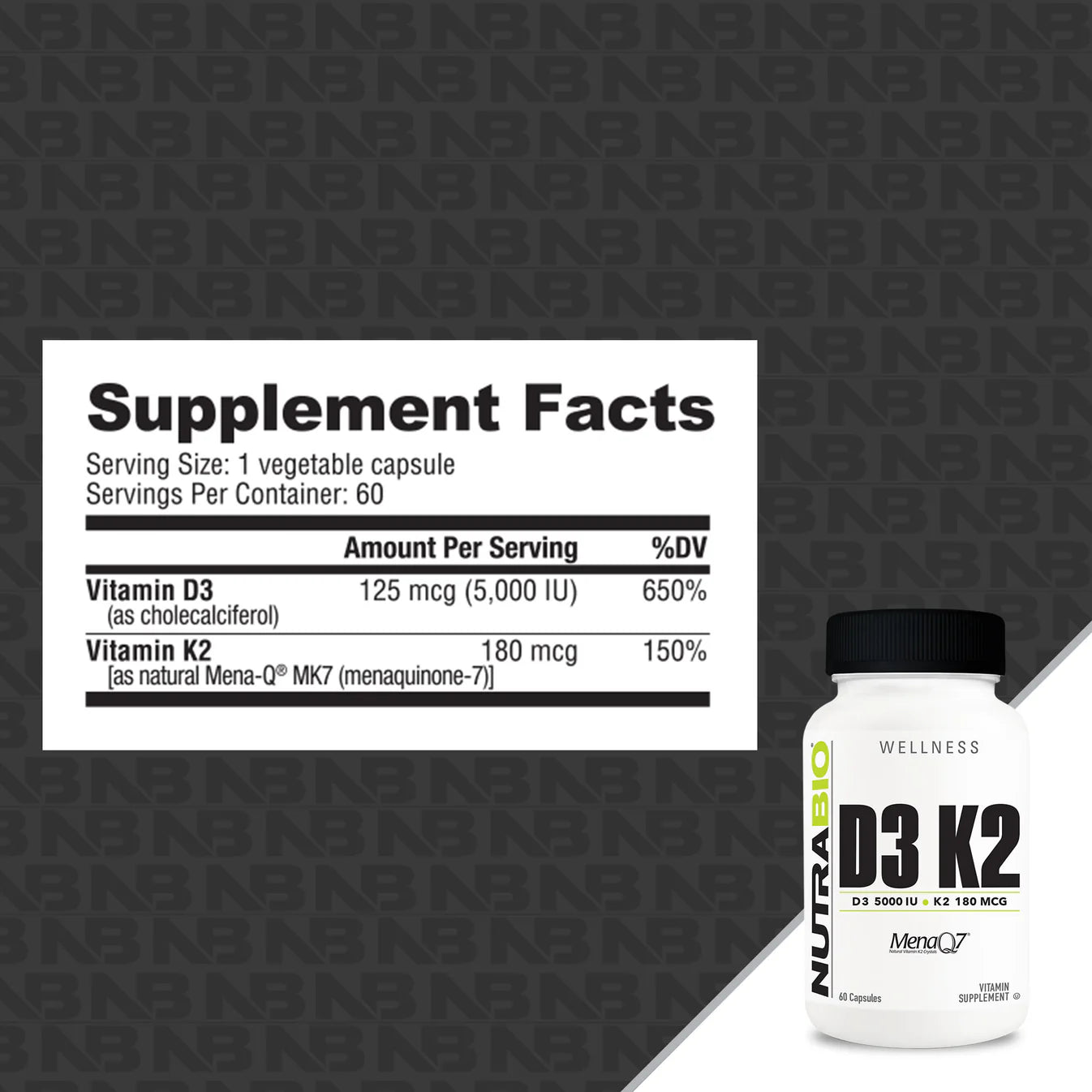 Nutrabio Vitamin D3 K2