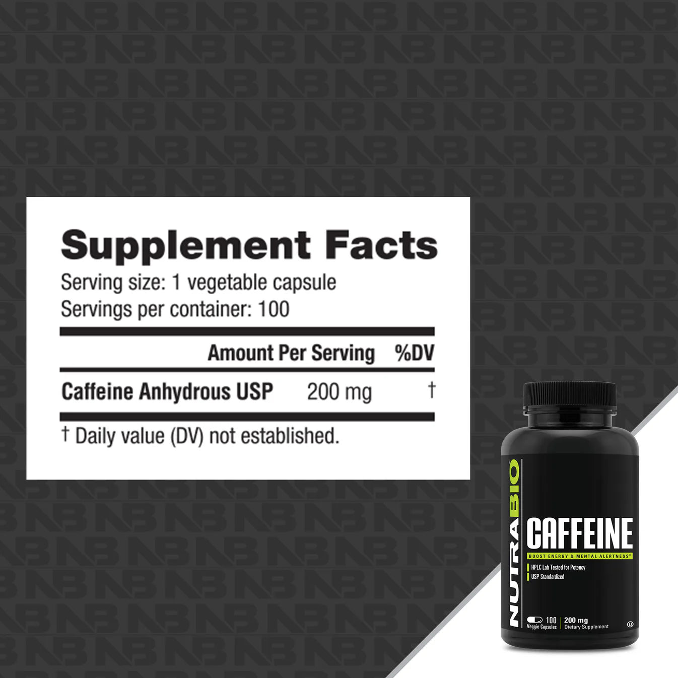Nutrabio Caffeine Pills (200Mg)