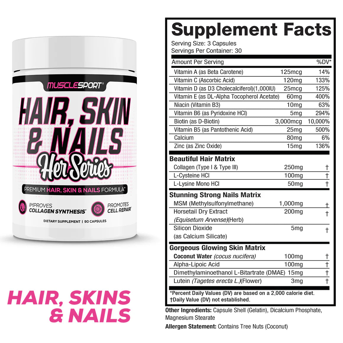 MuscleSport Hair Skin & Nails For Her