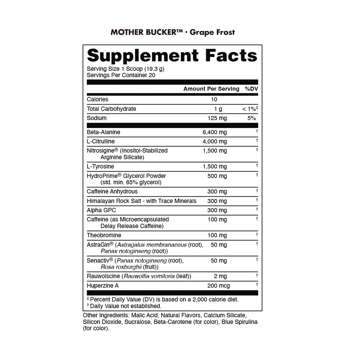 Mother Bucker Pre Workout