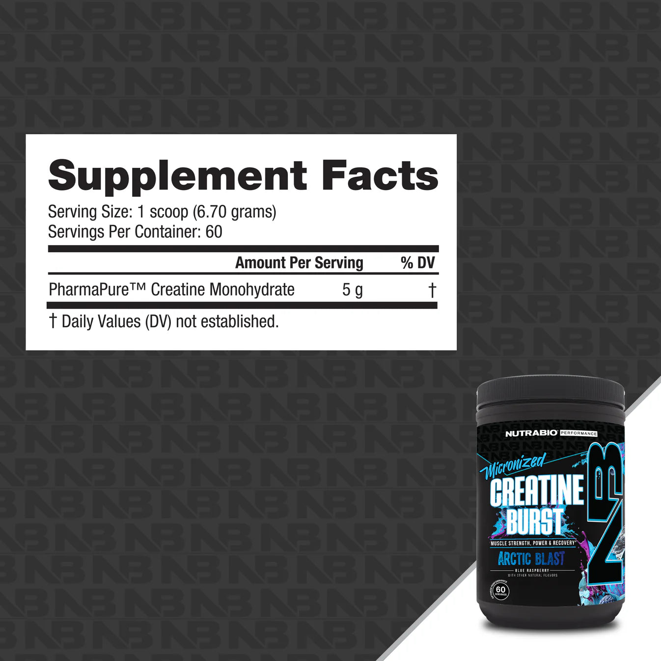Nutrabio Creatine Burst (Flavored Creatine Monohydrate)