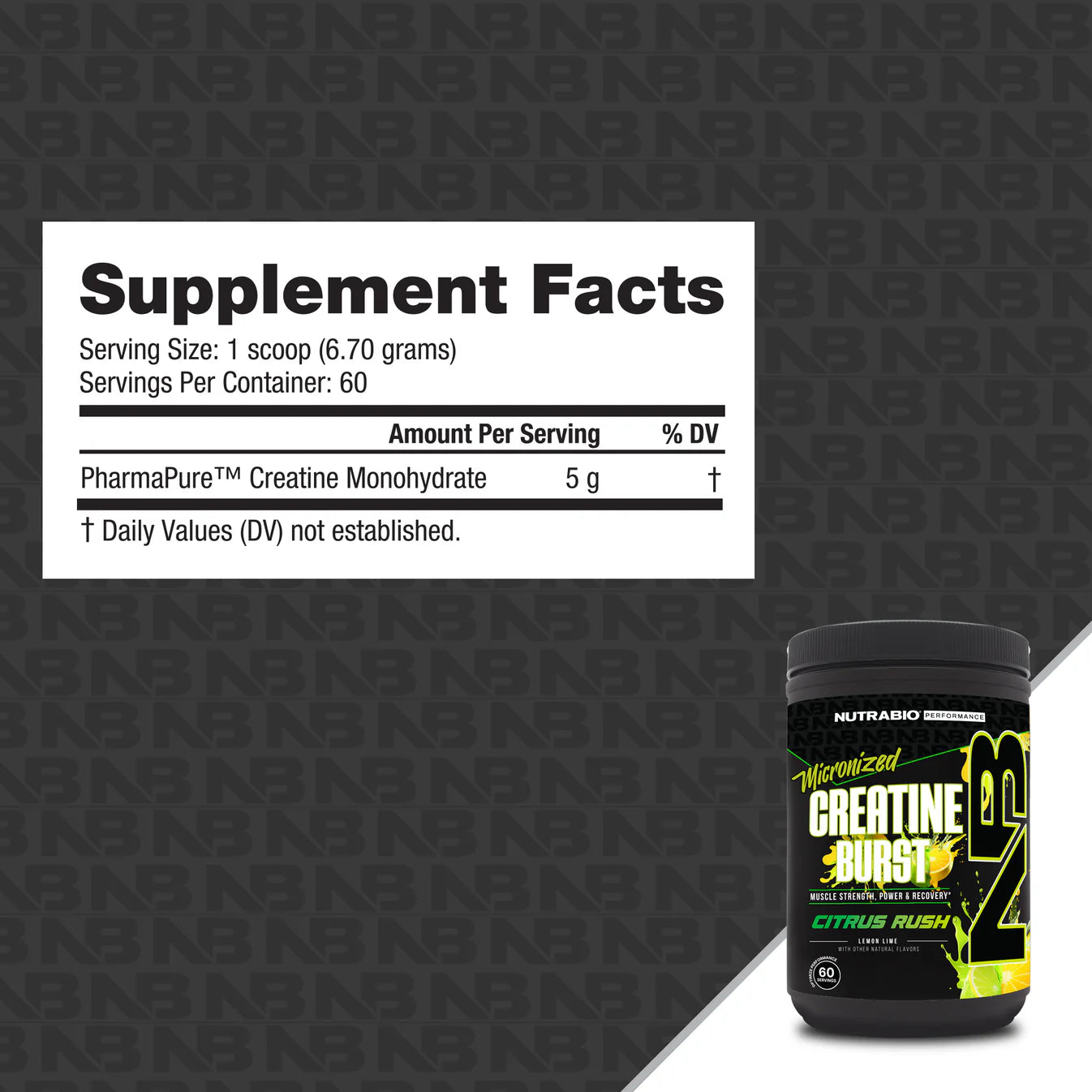 Nutrabio Creatine Burst (Flavored Creatine Monohydrate)