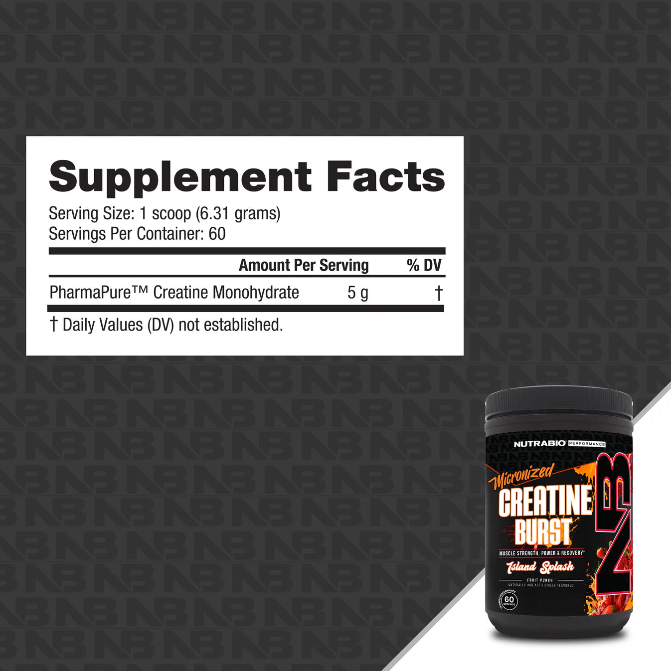 Nutrabio Creatine Burst (Flavored Creatine Monohydrate)