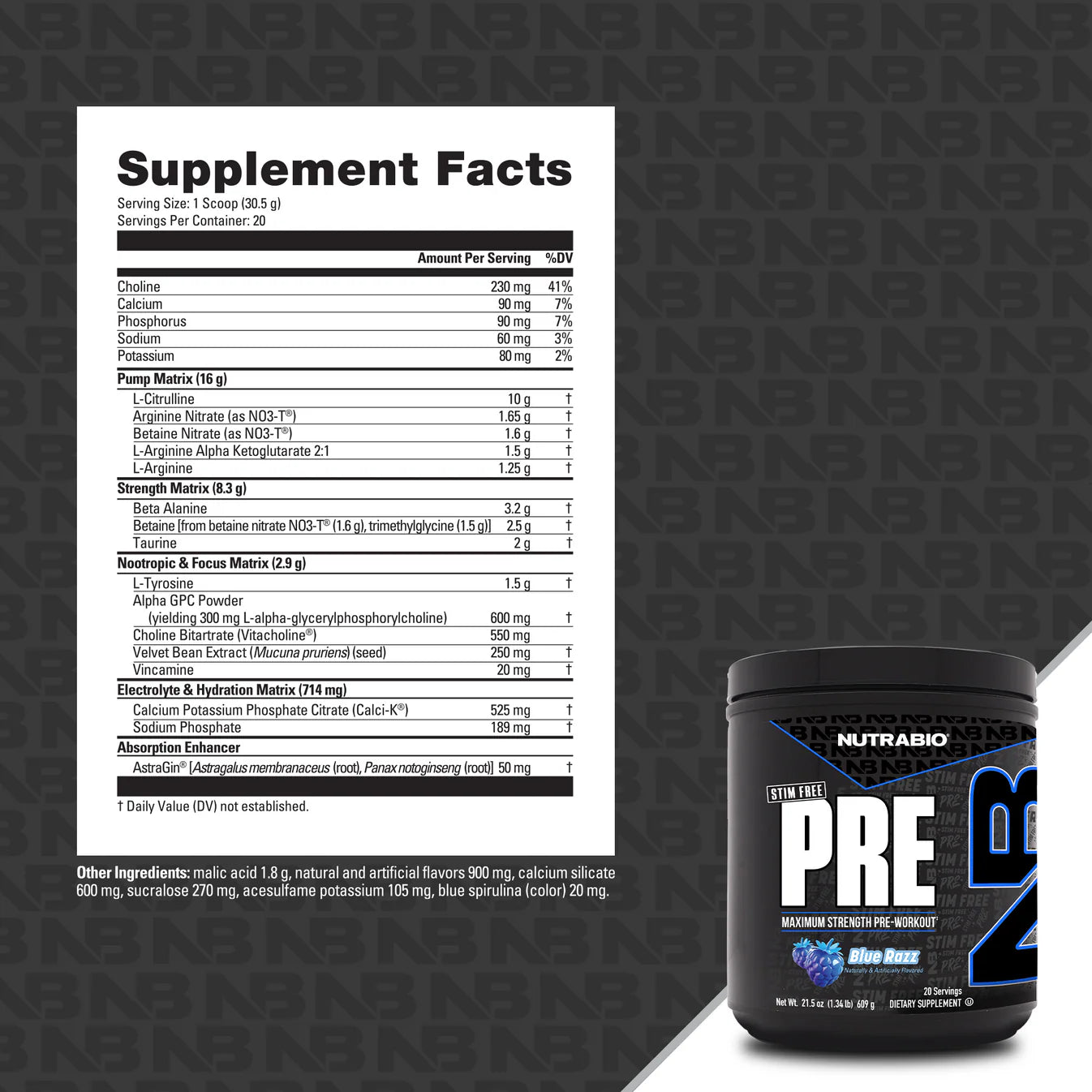 Nutrabio Pre Stim Free