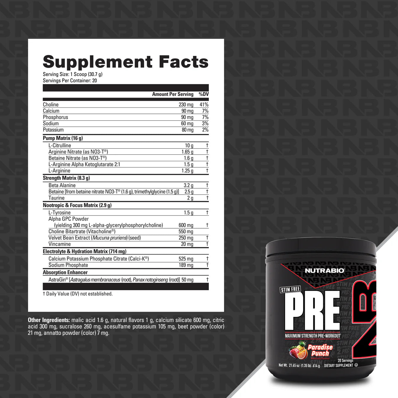 Nutrabio Pre Stim Free
