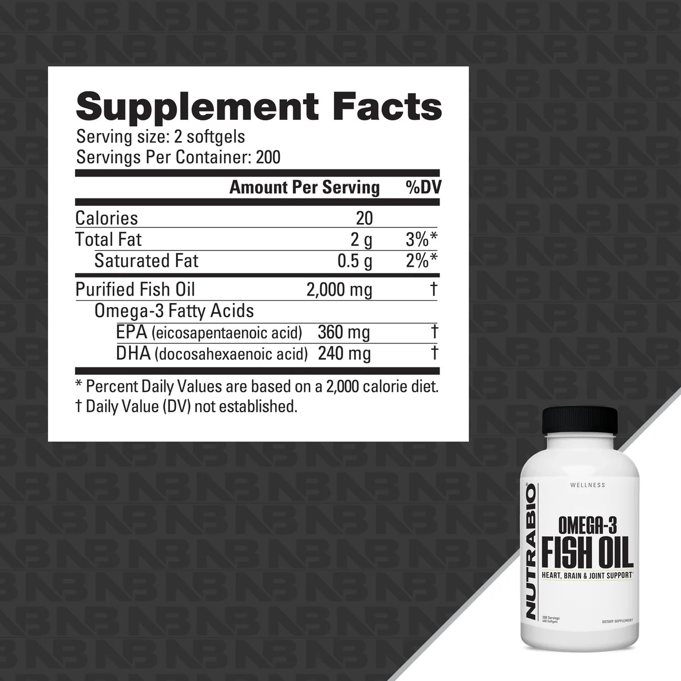 NutraBio OMEGA-3 Fish Oil (400)