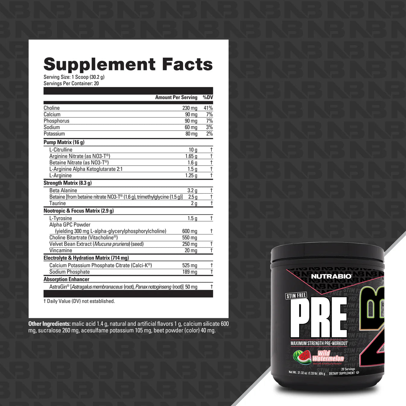Nutrabio Pre Stim Free
