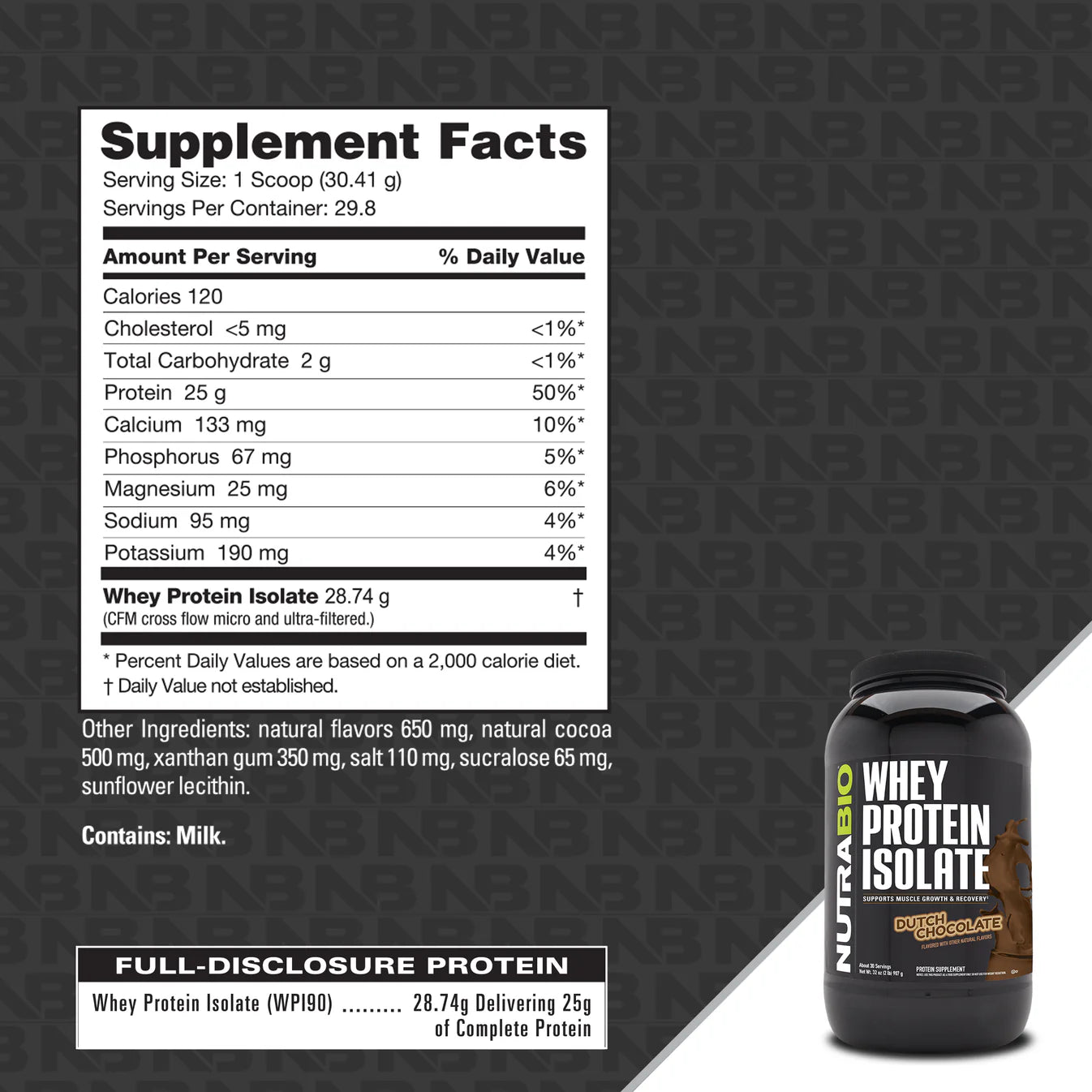 Nutrabio Whey Isolate 2lb