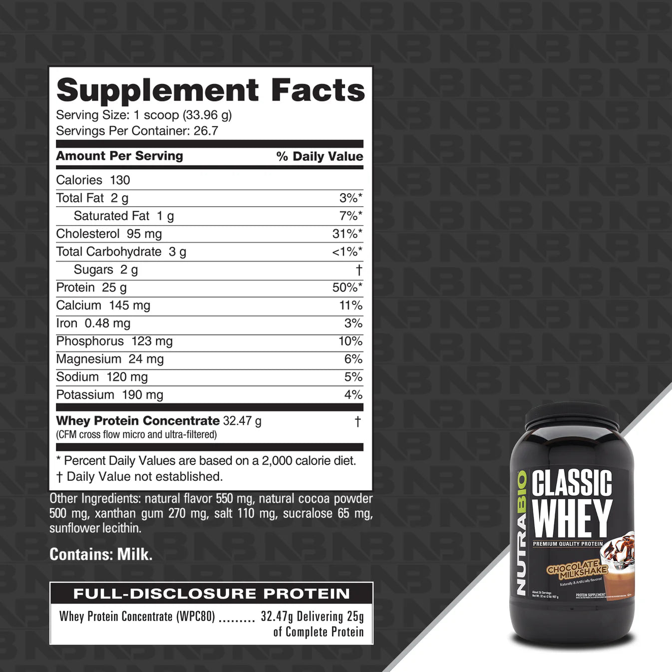 Nutrabio Classic Whey 2lb