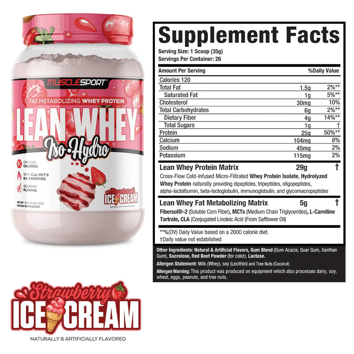 MuscleSport Lean Whey 2lb