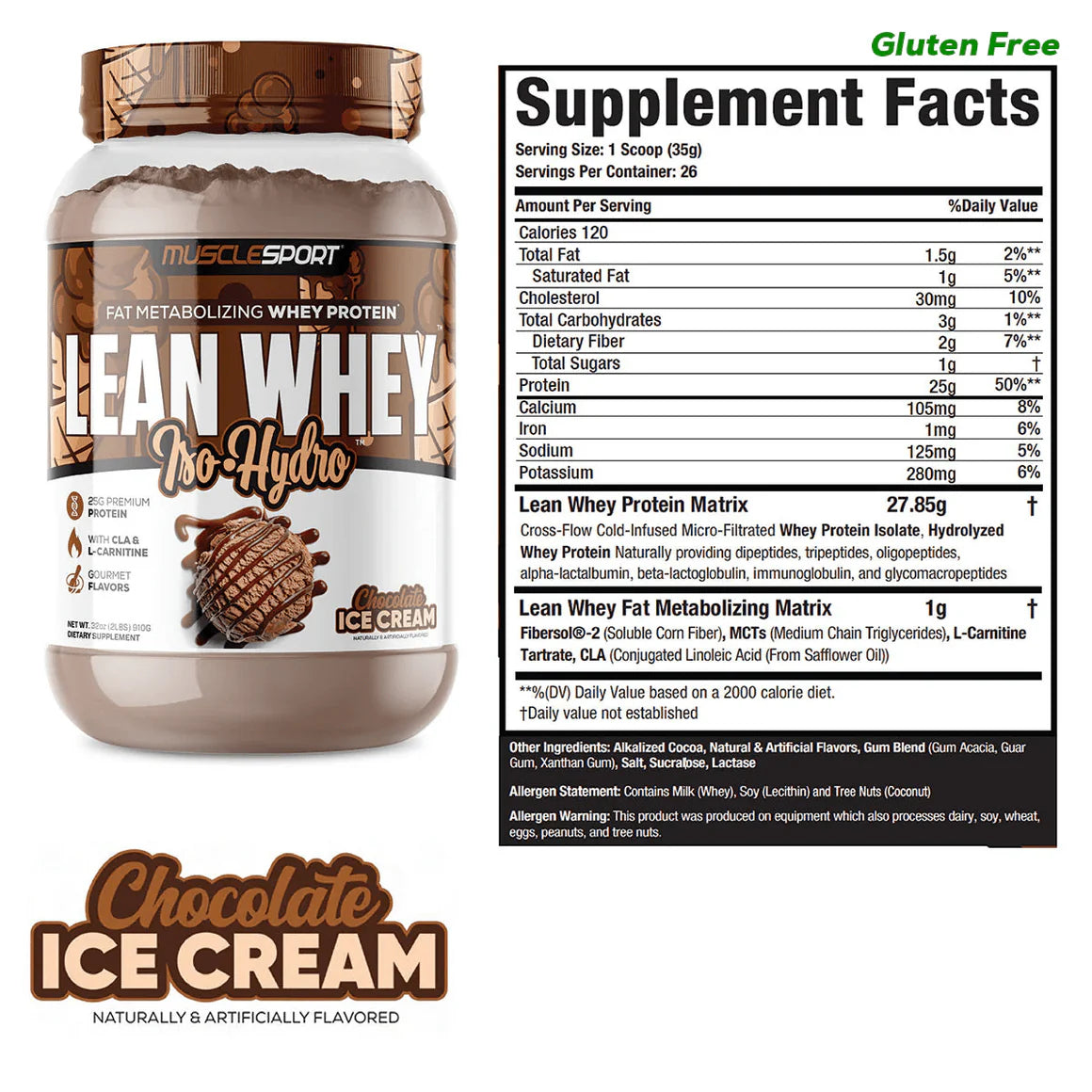 MuscleSport Lean Whey 2lb